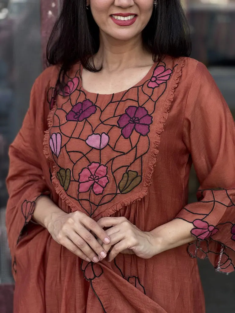 Fabric and fall detail in soft kurta set — Soft Kurta Set