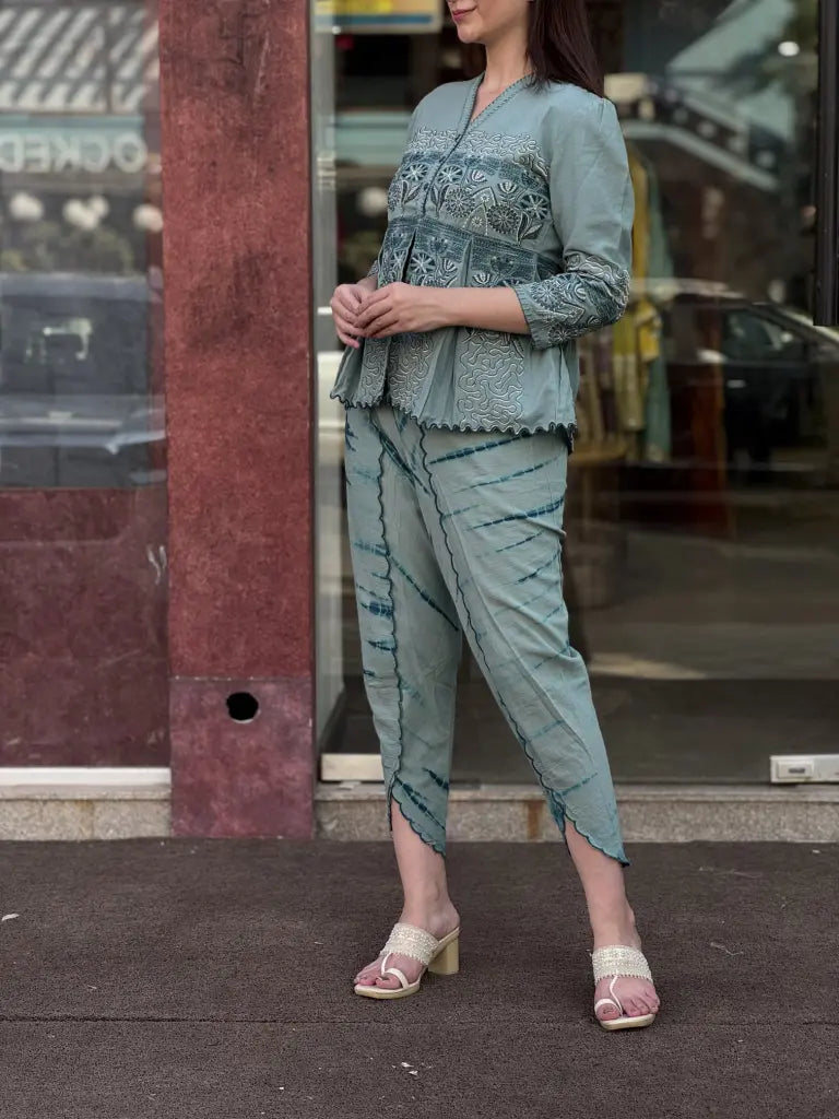 Front styling view of sky blue co-ord set — Sky Blue Co-ord Set