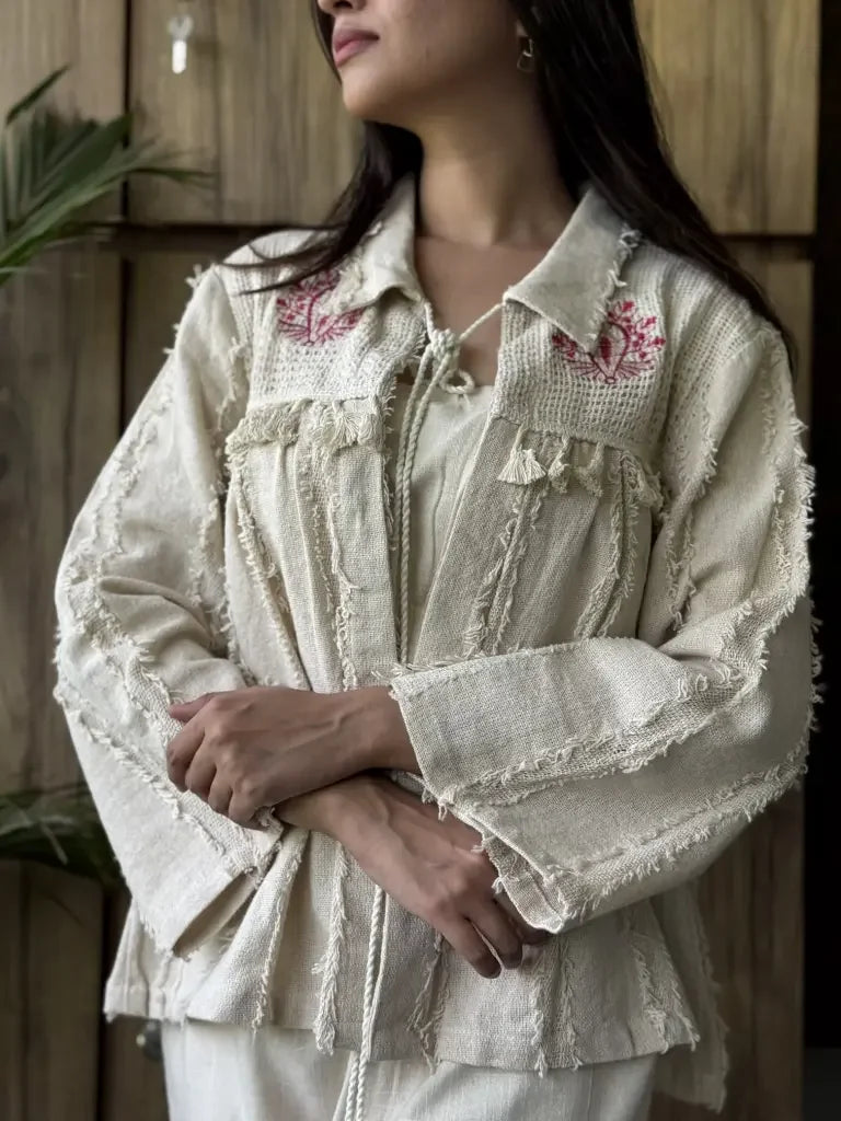 Side view — Off White Linen Co-Ord Set