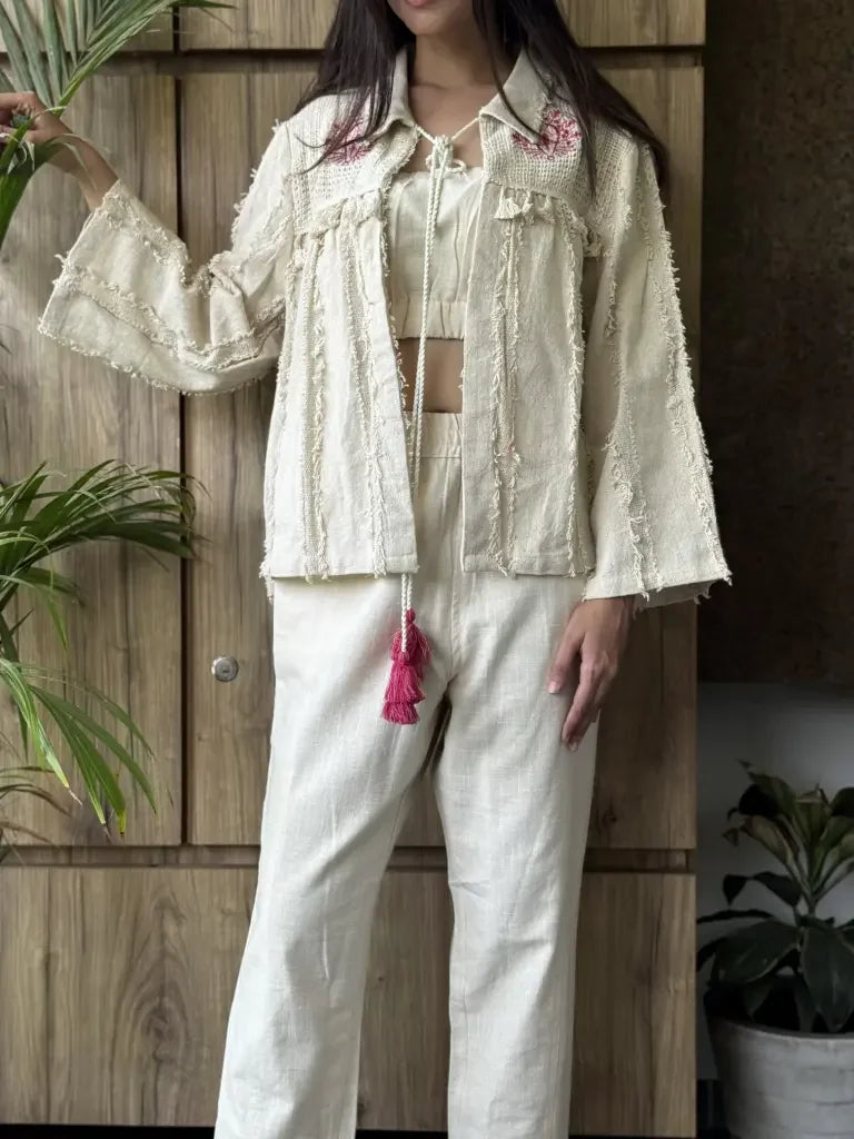 Detail view — Off White Linen Co-Ord Set