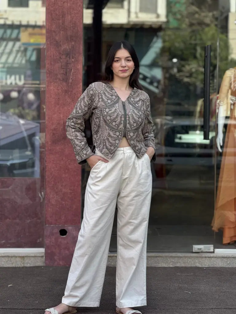 Front styling view of mehendi jacket — Mehendi Jacket