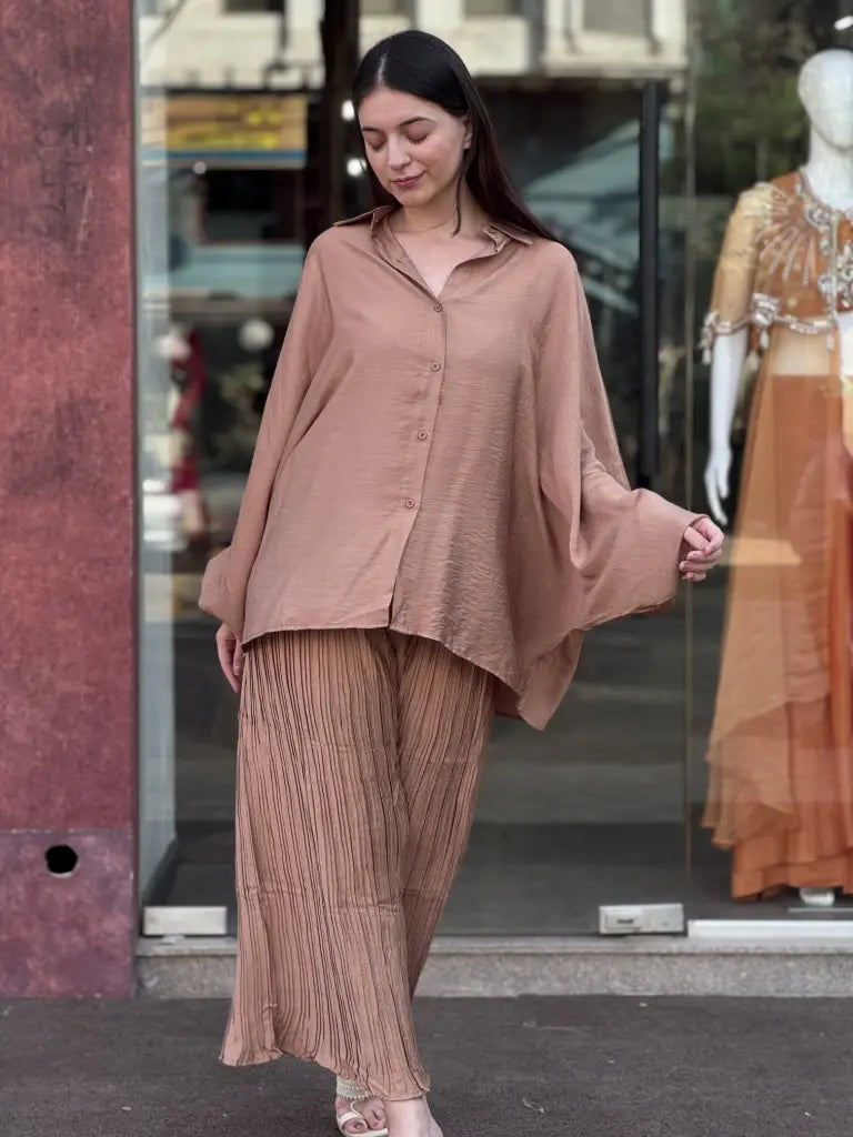 Complete ethnic look in mauve co-ord set — Mauve Co-ord Set