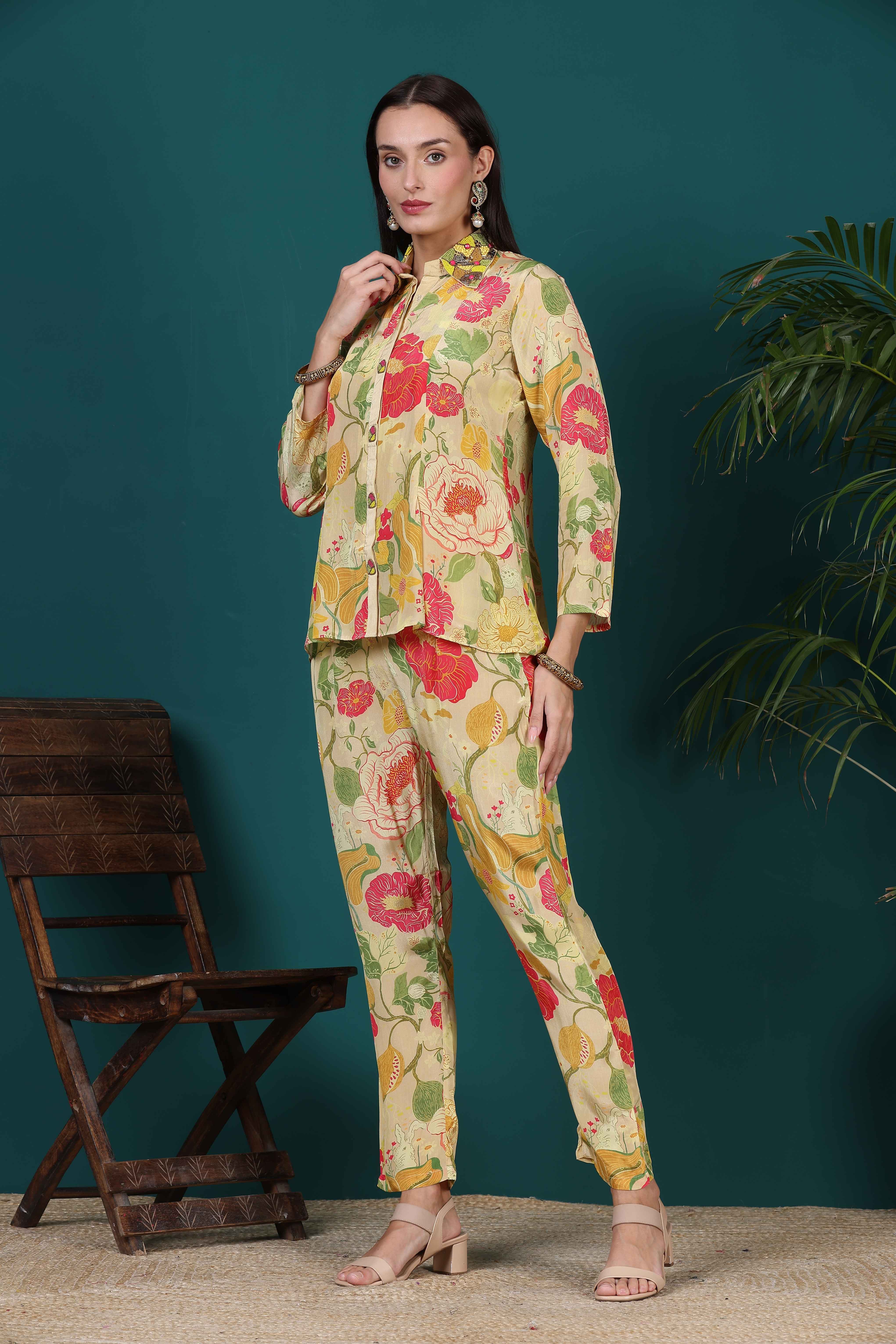 Loose Fit Crepe Co-ord Set for women