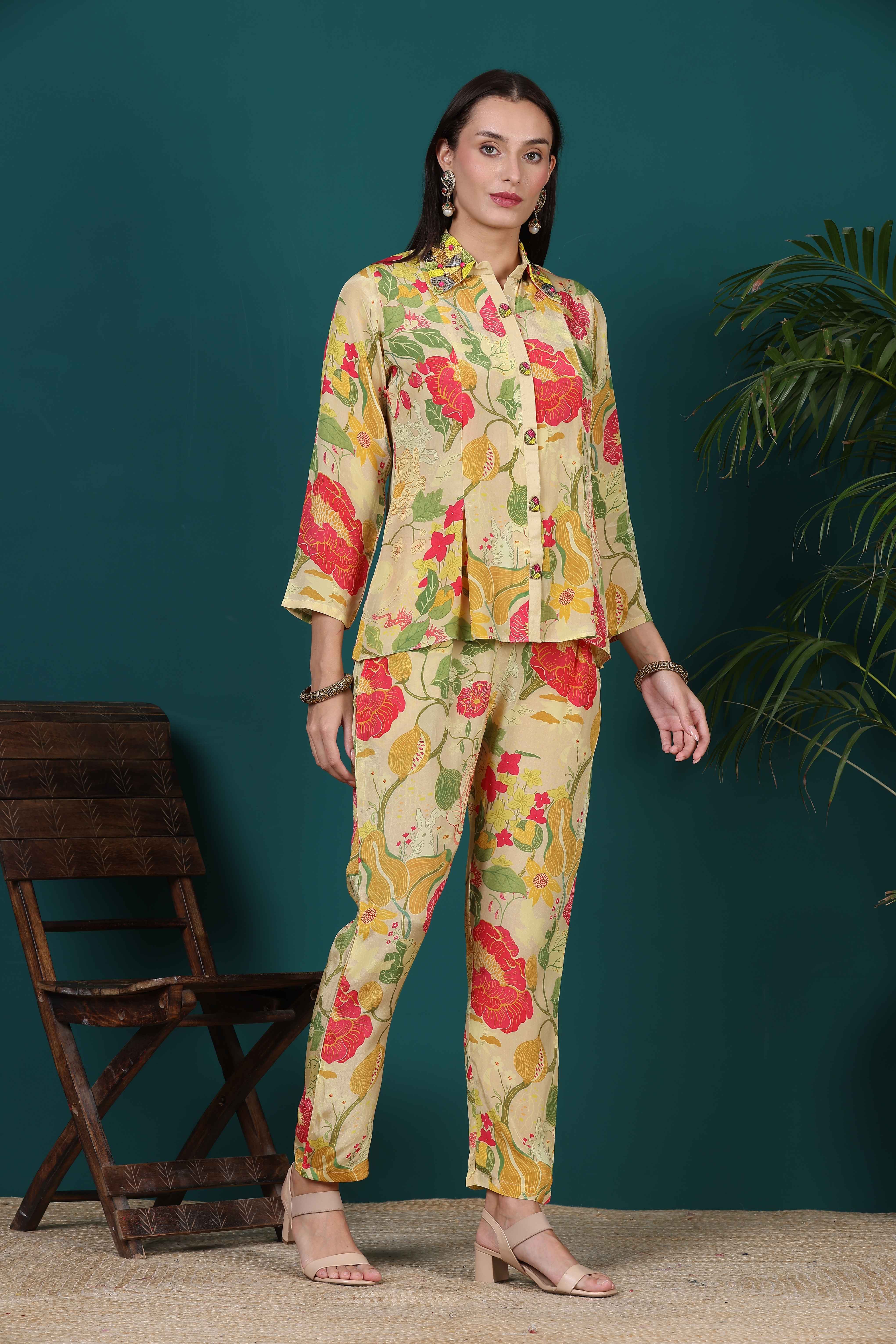 Loose Fit Crepe Co-ord Set for women