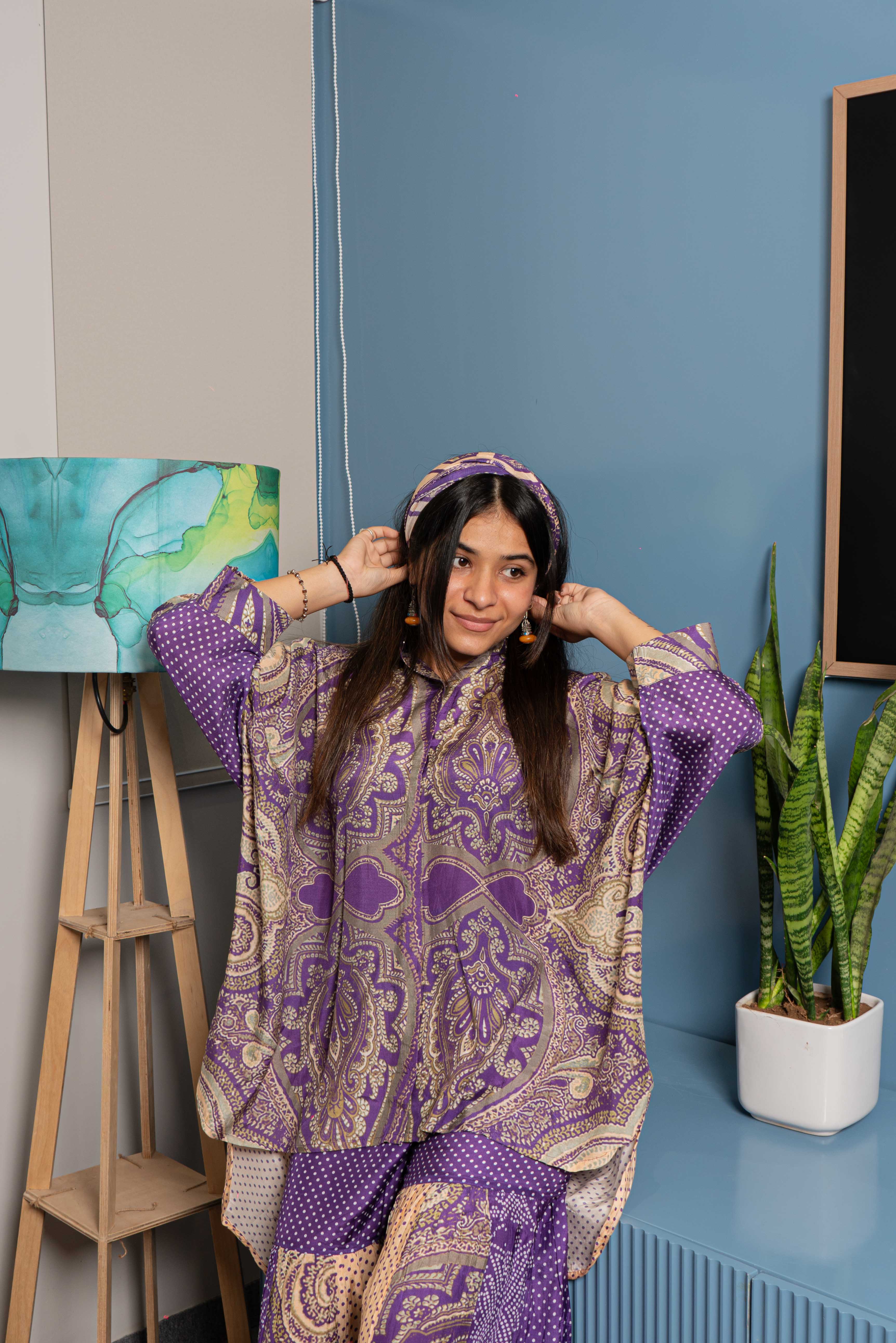 Muslin Silk Printed Co ord set for Women