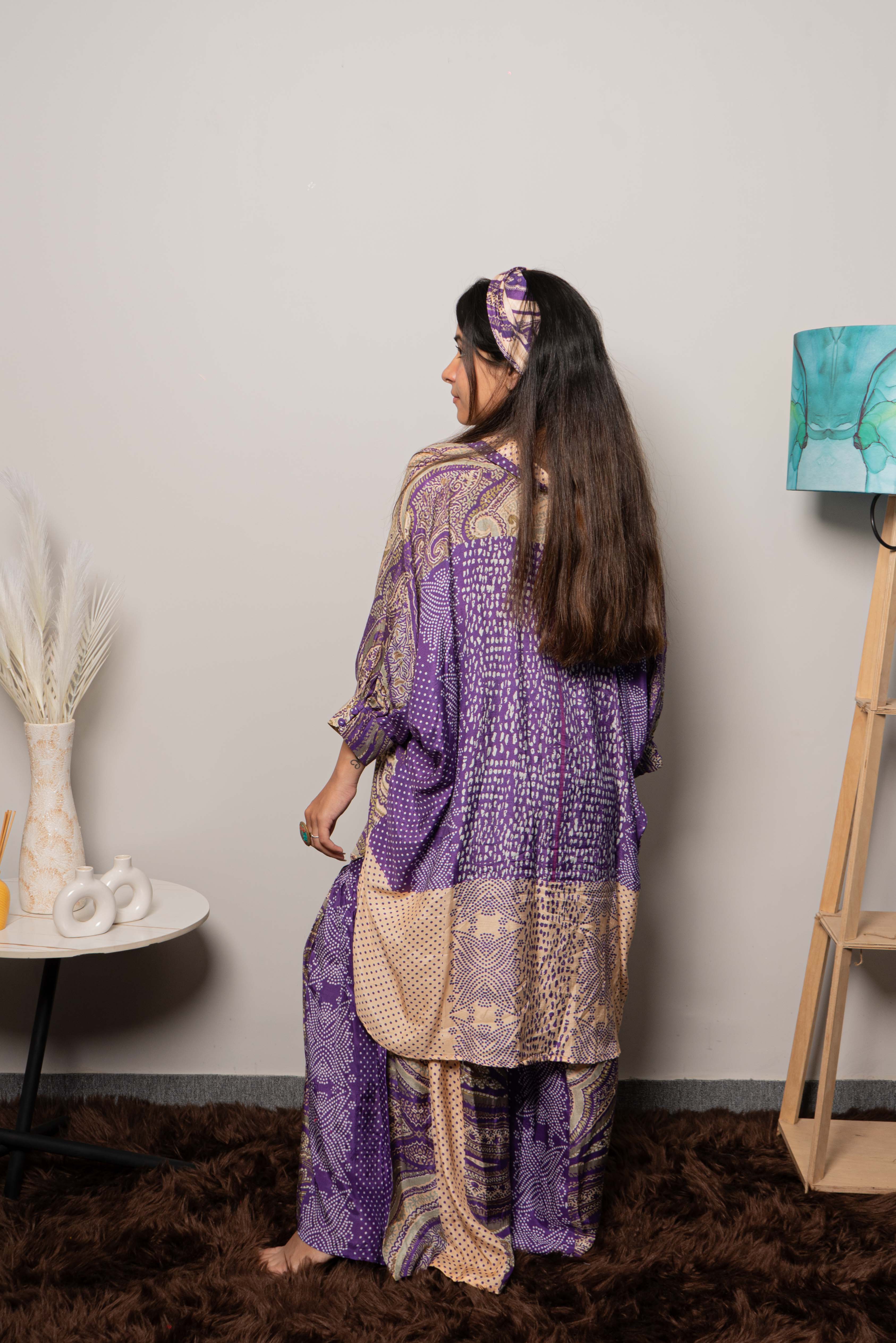 Muslin Silk Printed Co ord set for Women