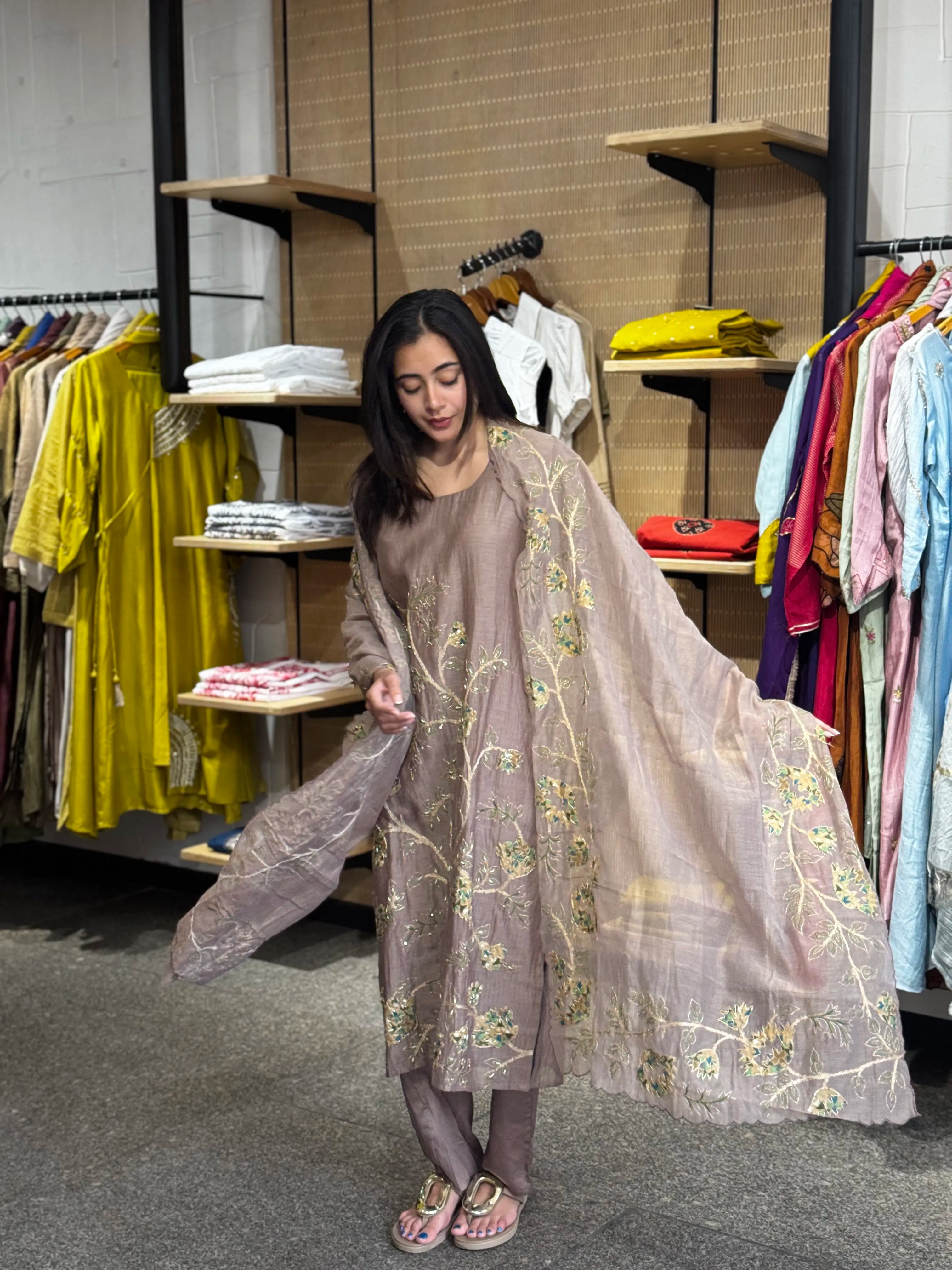 Full outfit view with styling details — Woody Kurta Set